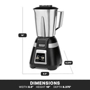 Waring Toggle Switch | Stainless Jar / 48 oz / Black Countertop Blenders