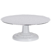 Ateco #612 12" Round, Cast Iron Base / White / 1 Cake Stands