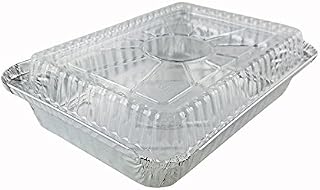 Handi-Foil 1 1/2 lb. Oblong Shallow Aluminum Take-Out Pan w/Dome Lid 50/Pk (pack of 50)