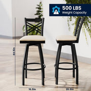 Flash Furniture Tan Vinyl Seat/Black Metal Frame / Set of 1 / Traditional Barstools