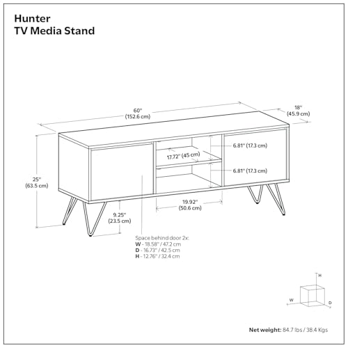 SIMPLIHOME Oak Veneer / 60 inch / TV Stand Television Stands & Entertainment Centers