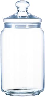 Luminarc Club Glass Jar - Vintage Look - Airtight Seal Jar - Preserving Dry Products - 100% Healthy for Food - BPA Free - Dishwasher Safe - Capacity 1 Litre