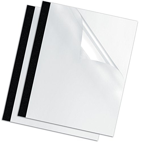 Fellowes 100 Pack / 1/8", 10Pk, Black / Clear Binding Covers