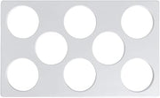 HUBERT Cold Food Template for 8 Bain Maries White Melamine - 21" L x 12 3/4" W