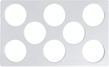 HUBERT Cold Food Template for 8 Bain Maries White Melamine - 21" L x 12 3/4" W