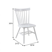 Parawood Dining Chair with Solid-Wood Frame by Furnifact – Parawood, White
