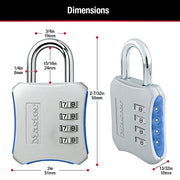 Master Lock Resettable Combination / 2 Pack / Blue Combination Padlocks