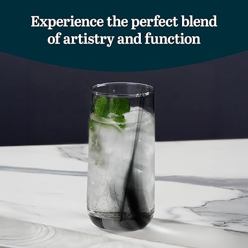 Libbey Ascent Black Ribbon / 8 Count (Pack of 1) / Ascent Tumblers & Water Glasses