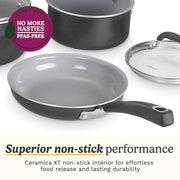 Cuisinart Black and Grey / 11 Piece Set / Ceramica XT - Titanium Non-Stick Cookware Sets
