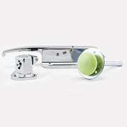 Complete Latch Kit - Kason 58 - Flush Mount with 1/8" to 1/4" Flush Strike Offset - Chrome Finish - Door Closer