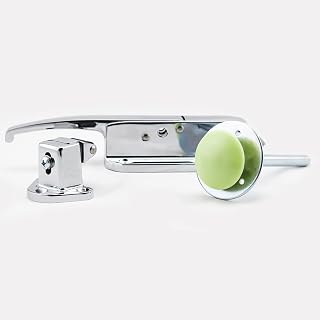 Complete Latch Kit - Kason 58 - Flush Mount with 1/8" to 1/4" Flush Strike Offset - Chrome Finish - Door Closer