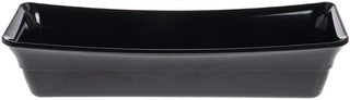 HUBERT Curveware Food Pan 1/2 Size Long Black - 18 3/10"L x 6 3/8"W x 4"D