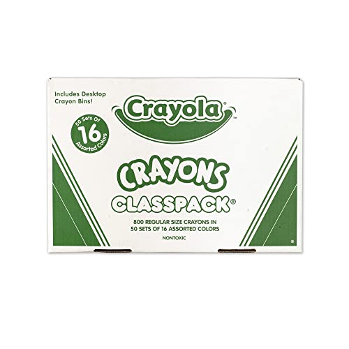 Crayola Crayons + Classpack, 800 Ct / Blue,Blue Violet,Green,Orange,Violet,White / 1 Crayons