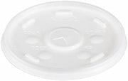 DART Translucent Slotted Foam Cup Lids, 16 oz