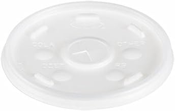 DART Translucent Slotted Foam Cup Lids, 16 oz