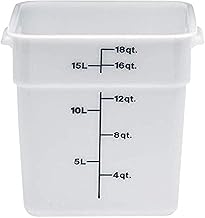 Cambro 18SFSP148 Poly Square 18 Quart White Case of 6