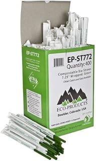 ECO PRODUCTS EP-ST772 Green 7.75" Wrapped Straw - 9600 / CS