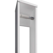 Freestanding Toilet Paper Holder Stand - White Bathroom Dispenser by HomeStock – Model FM11030MLB-1335