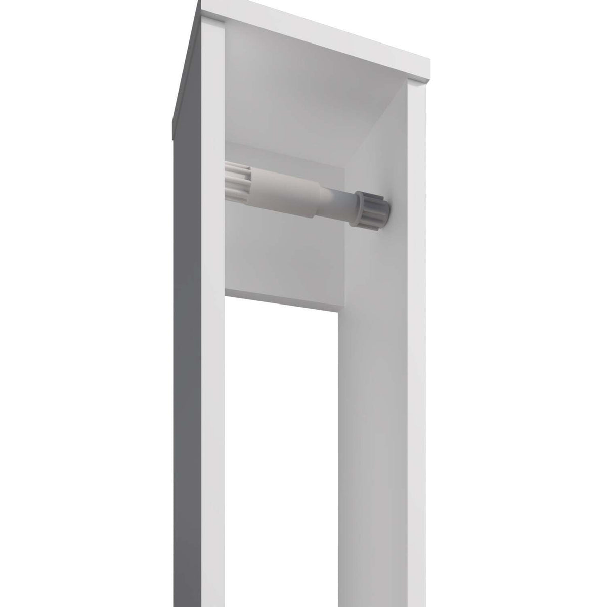 Freestanding Toilet Paper Holder Stand - White Bathroom Dispenser by HomeStock – Model FM11030MLB-1335