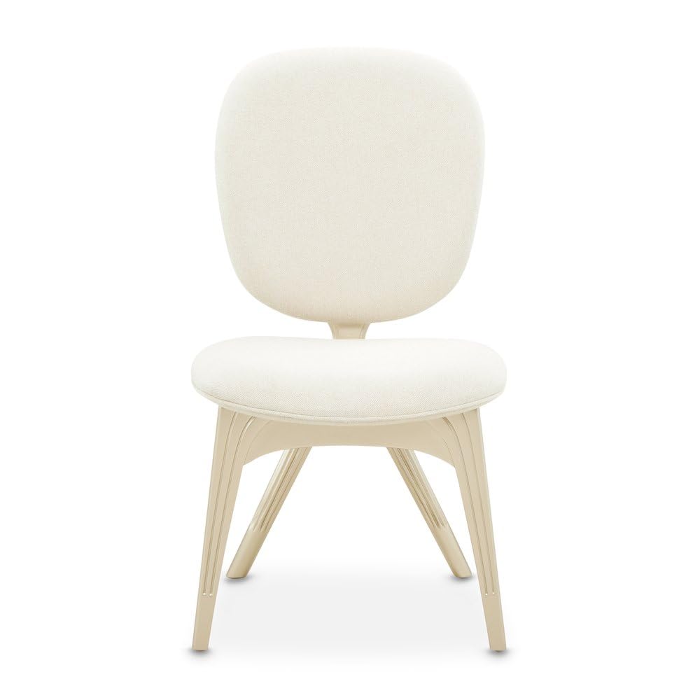 Brand Camellia Field Caramel Vanity Chair by Michael Amini – 27"D x 21"W x 38"H, Solid; Manufactured Wood, Caramel, Model N9090244-134