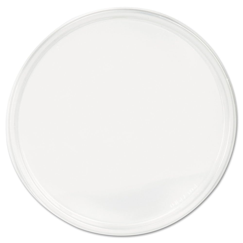 PolyPro Microwavable Deli Container Lids by Fabri-Kal – 4.7" Diameter x 0.3" Height, Polypropylene, clear, Model PPLID-MP