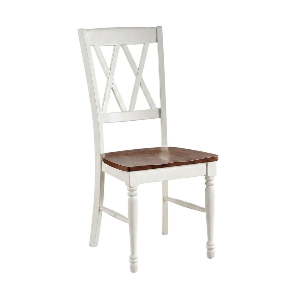White Dining Chairs Set by Furnifact – Solid Rubberwood 50.00%,Mdf 40.00%,Birch Veneer 10.00%, White, Pack of 4