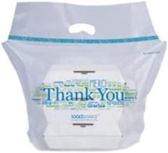Hilex Poly Thank You Load and Seal Polyethylene Natural 1.5 Mil Tamper Evident Delivery Bag, 21 x 17 x 9 inch - 500 per case.