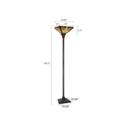 CH33359MR12-TF1 Torchiere Floor Lamp by Chloe Lighting – exact color of each glass piece may vary due to each piece being hand crafted