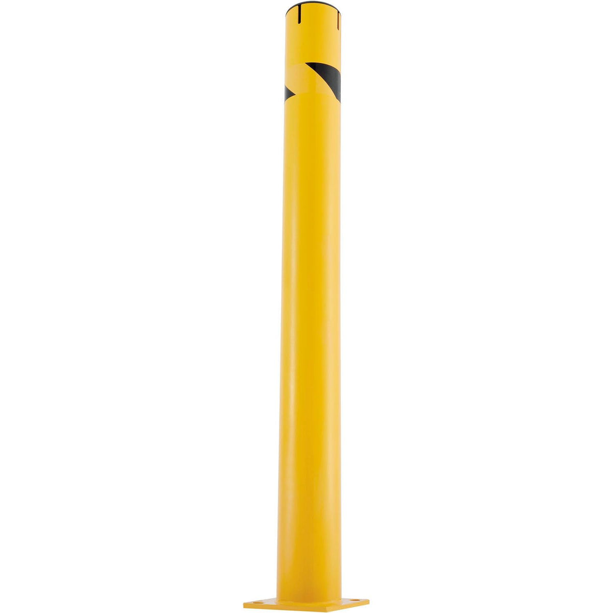 Steel Bollard w/Chain Slots & Removable Cap by Global Industrial – Steel, Yellow, Model 670536M