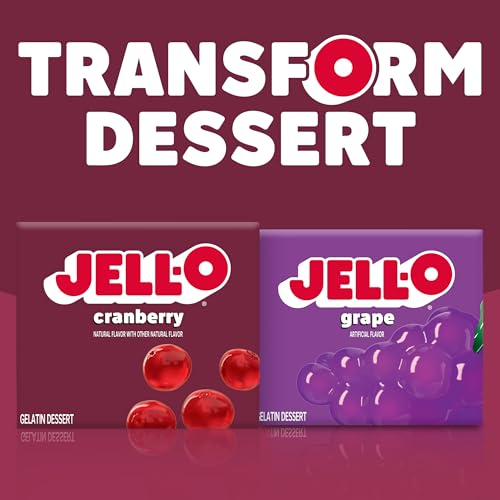 Jell-O Cranberry / 3 Ounce (Pack of 12) / 12 Gelatin