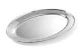 Stainless Steel Oval Serving Tray 500 x 350 mm by by Hendi – 500x350mm, Stainless Steel, Silber, Model 404607