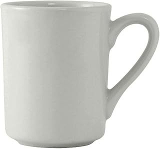 Tuxton ALM-085 Vitrified China Alaska/Colorado Accessories Brea Mug, 8-1/2 oz, Porcelain White (Pack of 36),
