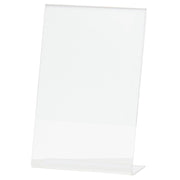 Acrylic Sign Holder with Slant Back Clear Acrylic Vertical Picture Frame Ad Frame- 5 1/2"L x 8 1/2"H by HUBERT – Model 99288