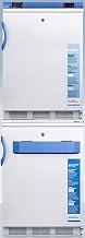 Summit Appliance FF7LW-VT65MLSTACKMED2 24" Wide All-Refrigerator/All-Freezer Combination, White, Locks, Digital Controls, NIST Calibrated Alarm/Thermometers, 70.0" H x 24.0" W x 23.5" D