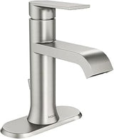 Moen Genta Single Hole Single-Handle Bathroom Faucet in Spot Resist Brushed Nickel