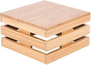 Cal-Mil 3332-7-60 Square Crate Riser, 7" Height, 12" Width, 12" Length, Bamboo