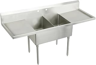 Elkay SS8254LOF4 Commercial Sink, Lustrous Satin Finish