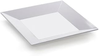 G.E.T. ML-90-W Siciliano White Melamine 12" Square Plate - 6 / CS