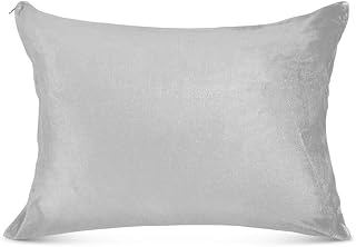 ODAWA Silver King Size Pillowcase Super Soft Zipper Pillowcases Throw Pillow Covers for Bed Couch Sofa (Pillows are not Included)