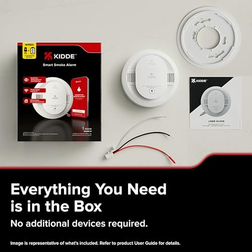 Kidde Smart Smoke Detector / 5 Inches / White Smoke Detectors & Fire Alarms