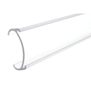 Kost Klip Clear Open Face C-Channel Data Strip for Wire Shelving - 47 5/8" L x 1 1/4" H by HUBERT – Clear, Model 109062