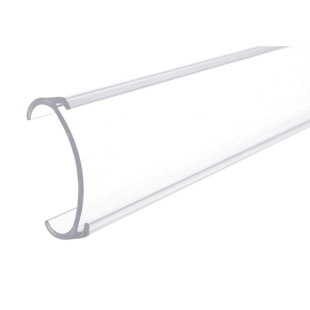 Kost Klip Clear Open Face C-Channel Data Strip for Wire Shelving - 47 5/8" L x 1 1/4" H by HUBERT – Clear, Model 109062