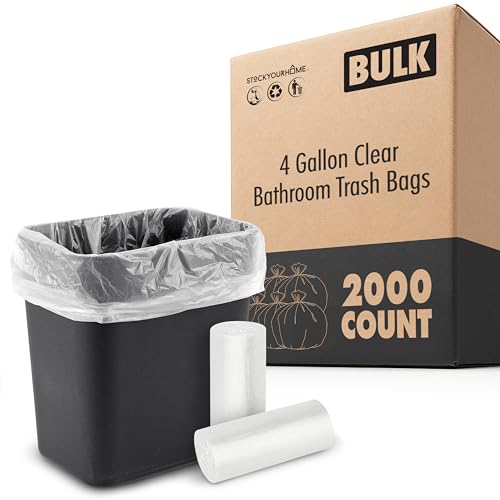 Stock Your Home 1 Count (Pack of 80) / Clear / 512.0 ounces Trash Bags