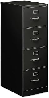 Alera Economy Vertical File, 4 Legal-Size File Drawers, Black, 18" x 25" x 52"