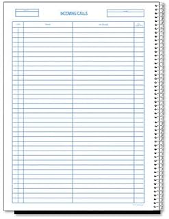 Rediform RED50111 - Wirebound Call Register