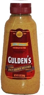 Gulden's 100 % Natural Spicy Brown Mustard - 12 oz Squeeze Bottle