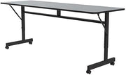 CORRELL, INC. 3/4" Thermal Fused Laminate Top Flip Top Table Gray Wood Laminate