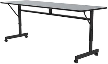CORRELL, INC. 3/4" Thermal Fused Laminate Top Flip Top Table Gray Wood Laminate