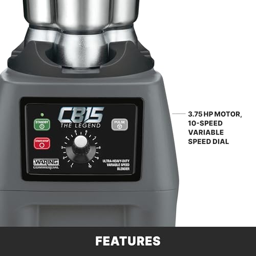 Waring Variable Speed w/Control Dial / Stainless Steel Jar CB15V / 1-Gallon Countertop Blenders