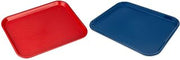 Carlisle 17.87" x 14" Plastic FoodService Cafeteria Trays, Red & Blue (2-Pack)